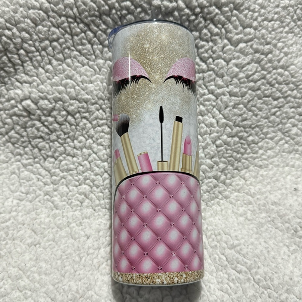 Eyelashes and Makeup 20 OZ Skinny Tumbler